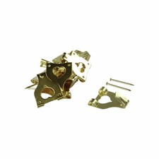 Everhang 10kg Brass Plated Angle Drive Hooks - 15 Pack
