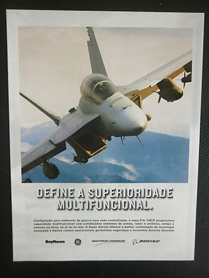 1/2008 PUB BOEING NORTHROP-GRUMMAN RAYTHEON F/A-18E/F SUPER HORNET PORTUGUESE AD