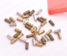 100Pcs Antique Silver/Gold/Bronze Charm TUBE Spacer Beads 9MM J3032