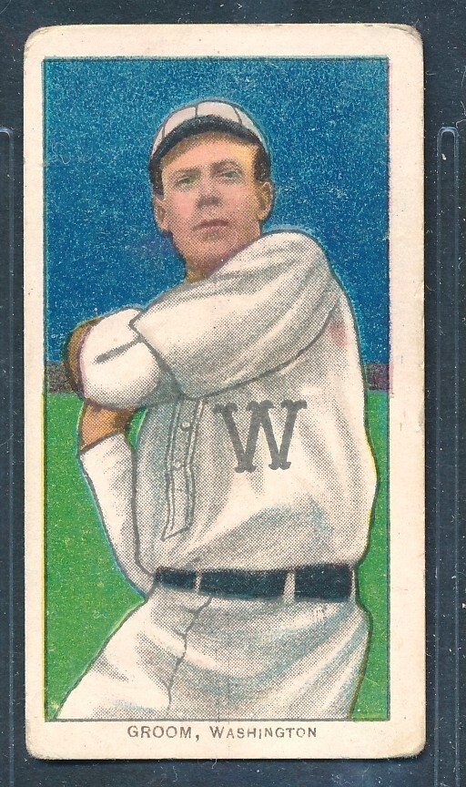 T206 Piedmont 350: BOB GROOM Washington Senators Looks VG+  ~ Fair
