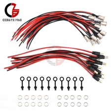 10x DC Power Jack Socket Threaded Female Panel Mount Connector Adapter 5.5x2.1mm