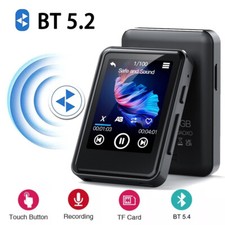 MP3 Player Bluetooth 5.2 Klein Musikplayer 2.4" LCD Touchscreen HiFi MP3 Player