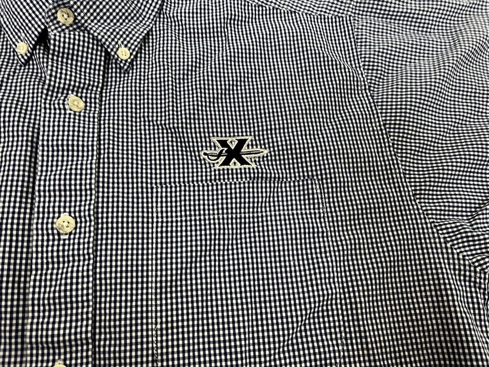 Xavier University Musketeers Mens Shirt Blue White Burton Up Cable Sportswear - Image 3 of 4