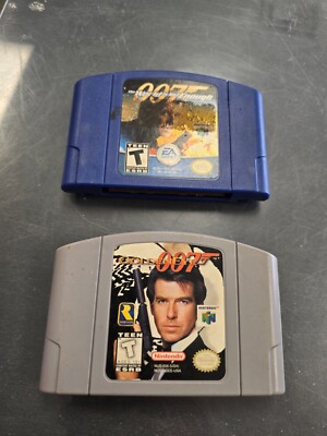 N64 GOLDENEYE & THE WORLD IS NOT ENOUGH James Bond OEM Nintendo 64 lot authentic