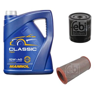 FEBI BILSTEIN Inspektionspaket 5L MANNOL Classic 10W-40 für Renault 21