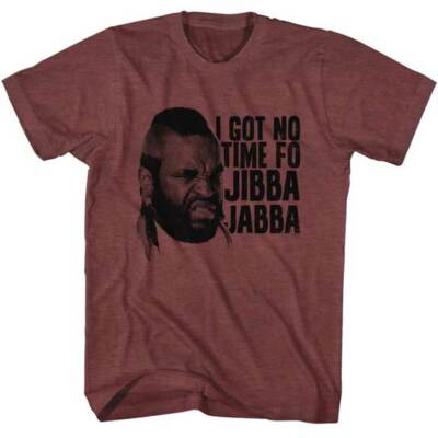  Mr T Mens T-Shirt Jibba Jabba Vintage Maroon Heather Sizes SM - 5XL Rocky
