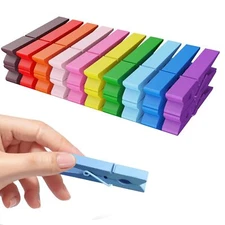 20Pcs Wooden Clothes Pins 2.83 Inch Small Wood Decoration Clothespins Clips f...