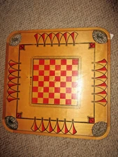 US: VINTAGE, RARE & UNIQUE CARROM BOARD GAME - CHECKERS, CHESS, WALL DECORATION