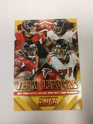 2015 Score Team Leaders  Gold Football Card #23 Atlanta Falcons (PWE)(03)