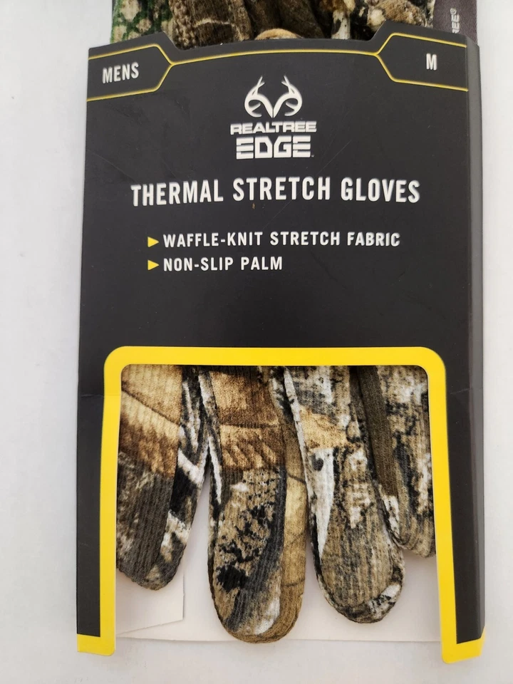 Realtree Thermal Stretch Gloves Camouflage Camo Men's Size Medium *NEW* - Image 4 of 4