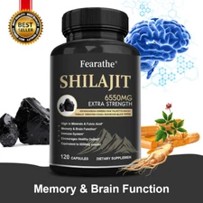 Shilajit 6550mg Extra Strength Support Memory & Brain Function,Immune System