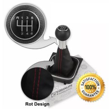 OEM SCHALTKNAUF + SCHALTSACK FÜR VW GOLF 5 V 6 VI JETTA FÜR 3 GTI GTD 6-GANG ROT