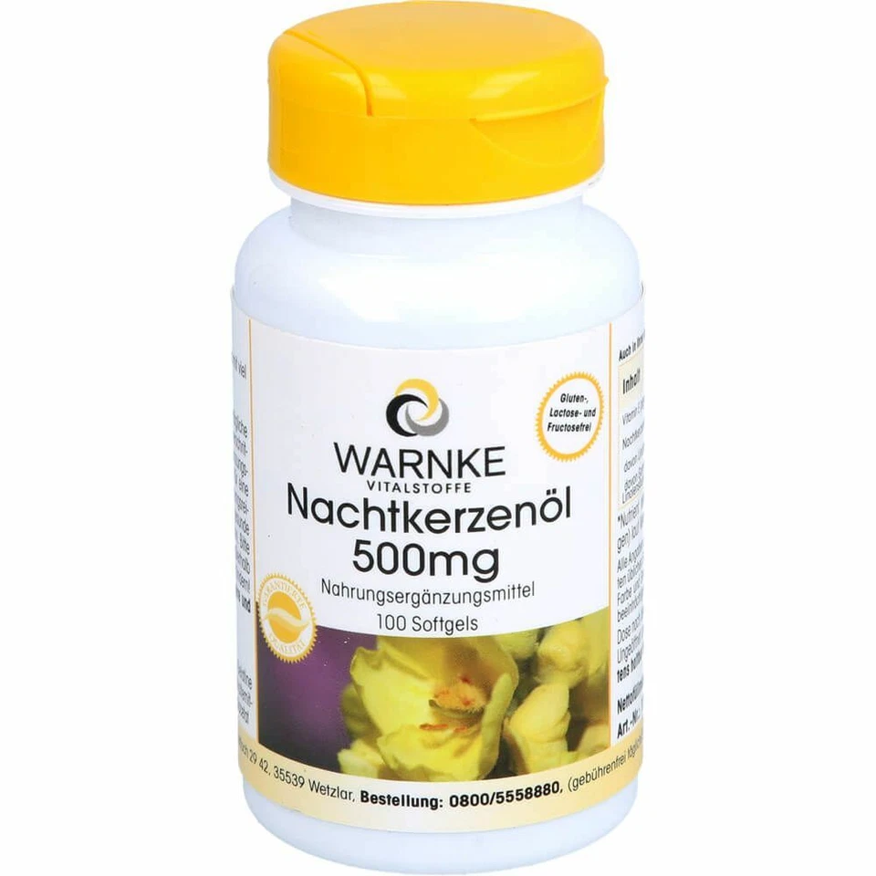 WARNKE VITALSTOFFE GMBH NACHTKERZENÖL 500 mg Kapseln 100 St PZN02861551