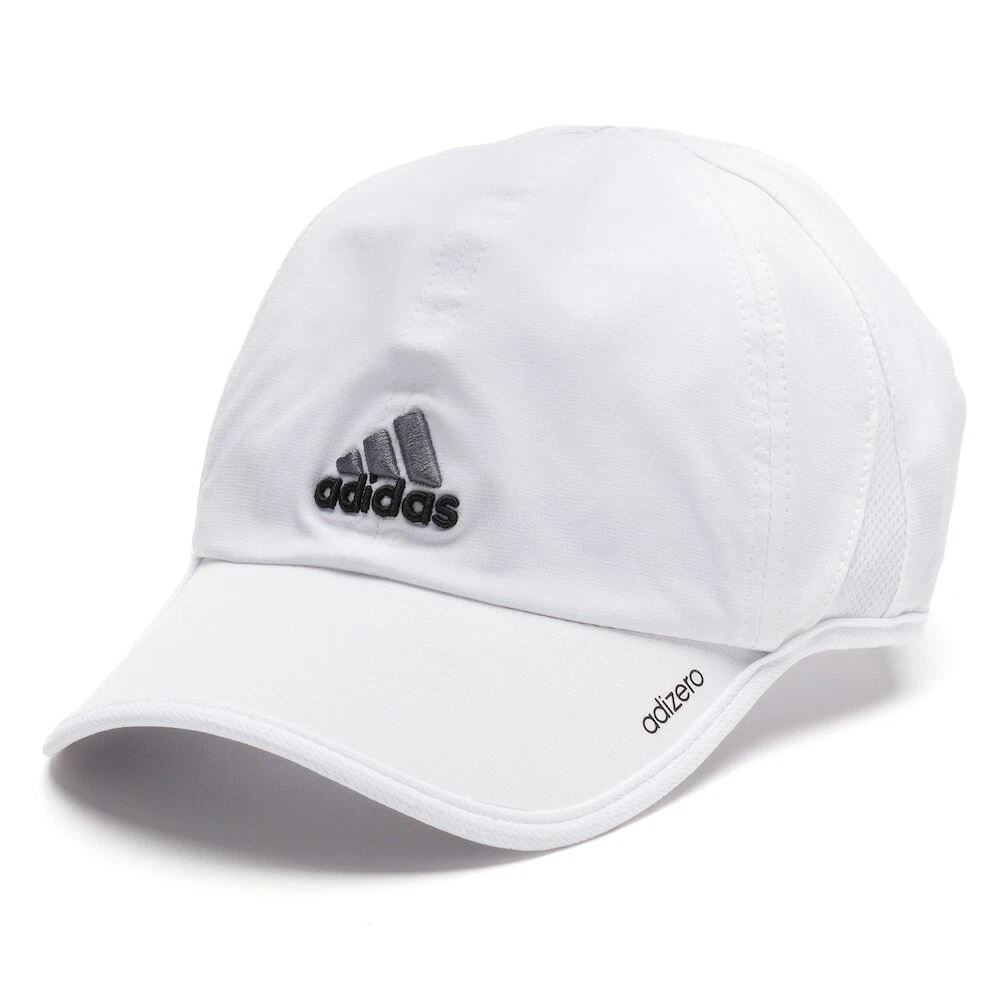 NEW adidas Women s Adizero II Relaxed Golf Tennis Hat Cap White Black Platinum