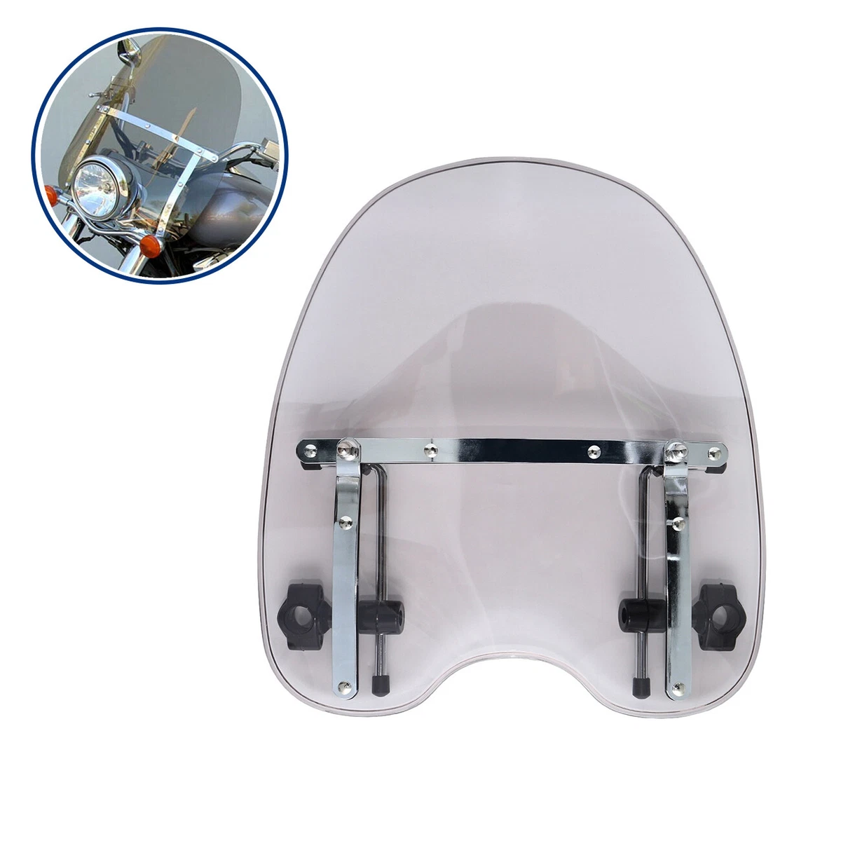 Universal Smoke Motorcycle Windshield Motorbike Windscreen 7 8