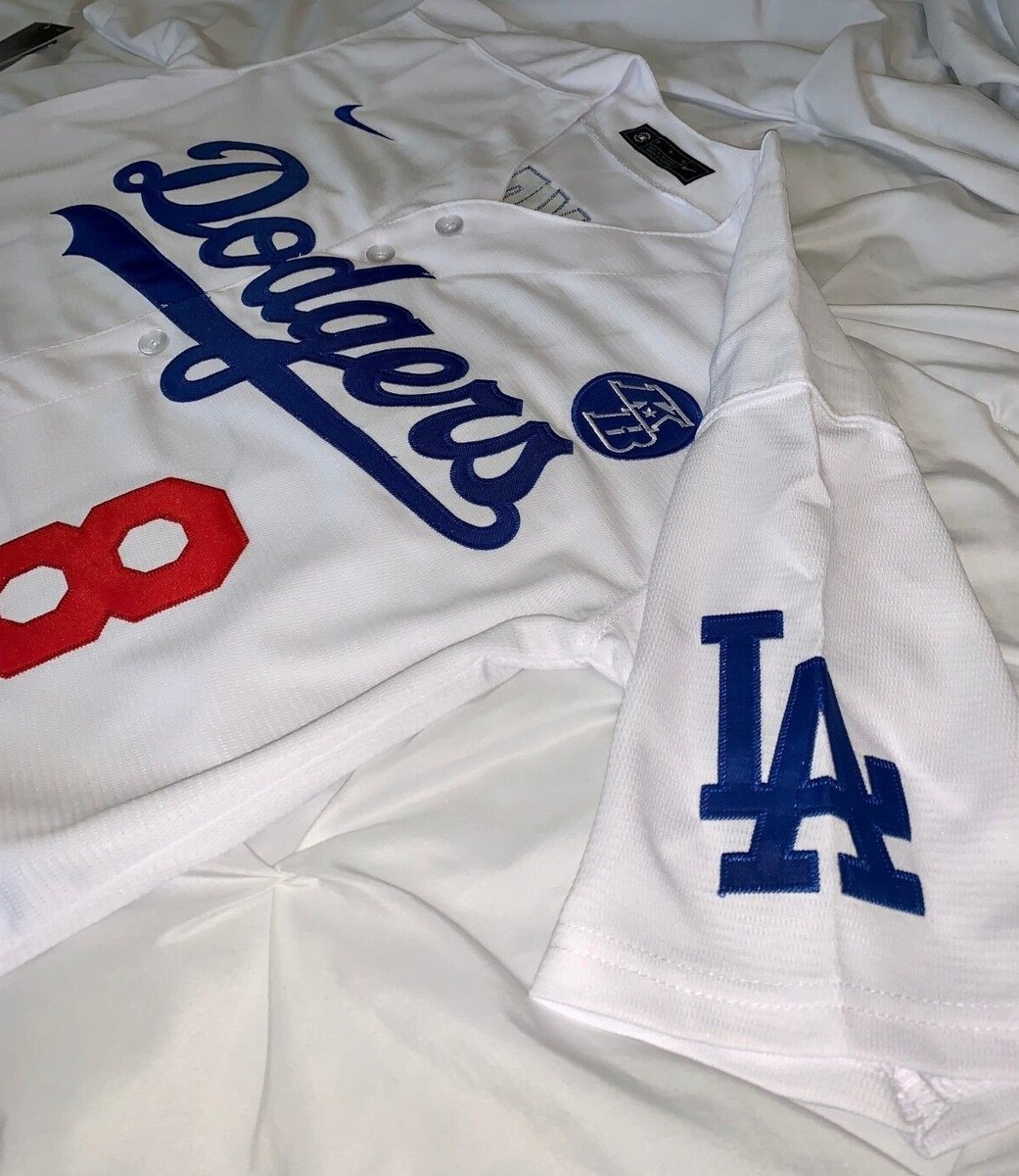 Kobe Bryant Los Angeles Dodgers #8 #24 Adult M L XL 2XL White