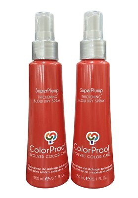 ColorProof Super Plum Thickening Blow Dry Spray 5.1 oz. Pack of 2.