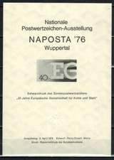 1 black print West Germany No. 880 European Naposta 76 Wuppertal # 1132