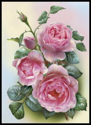 Chart Needlework DIY - Counted Cross Stitch Patterns -Morning Roses 2