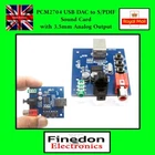 PCM2704 USB DAC to S/PDIF Sound Card Audio Decoder Board 3.5mm Analog Output