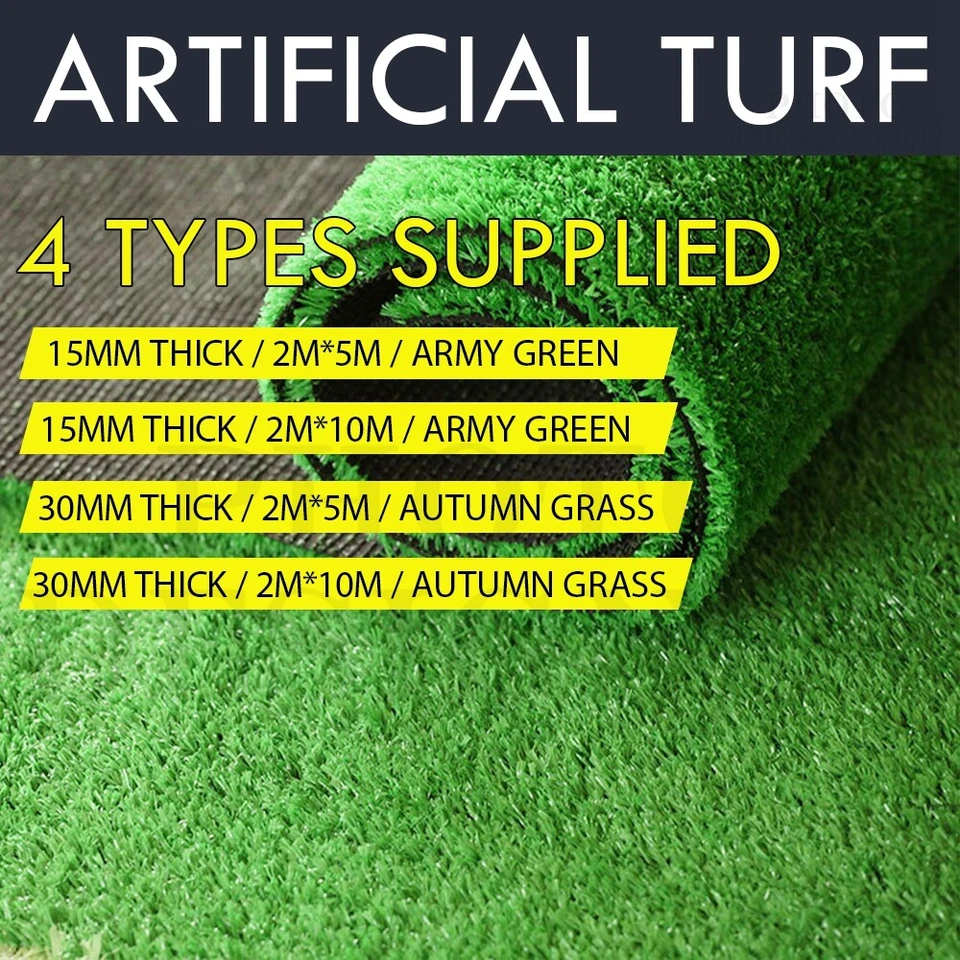 10-80SQM Artificial Synthetic Grass Turf Plastic Green Fake Plant Lawn Flooring - image 2 of 4