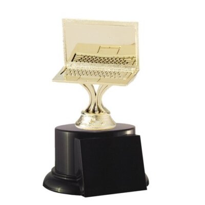 Laptop Computer Trophy for Technology Awards, Programming, hack-a-thons, and Tec