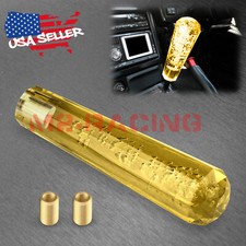 Shift Knob Stick Yellow Crystal Transparent Bubble Manual Gear Shifter 20cm Long