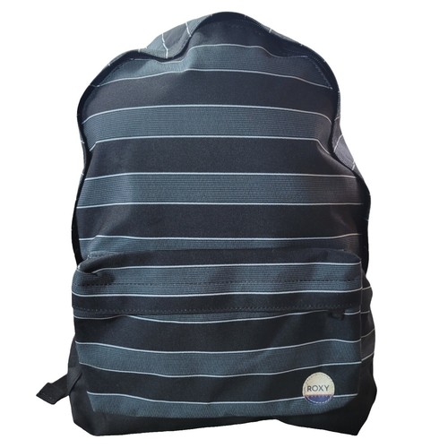 Roxy Navy and White Striped Backpack Roxy Sugar Baby Canvas 16L Backpack - Dress Blues Vertical  main image 2