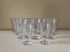 Set of 12 Fostoria Century Clear Glasses Water Goblet & 2 Glasses Juice