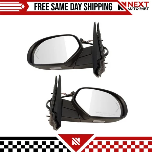 New Driver & Passenger Side Mirror Set For 2007-14 Chevy Avalanche GMC Yukon