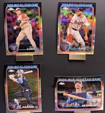 2024 Topps Chrome 4 Cards All Star Players Lugo Harper Sale Reynolds Mint