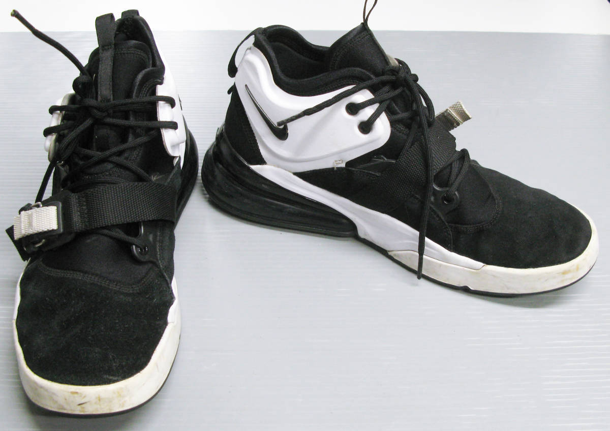 NIKE Men 10.0US Air Force 270 Black White Us10 Sneakers Ah6772   Hi High Cut