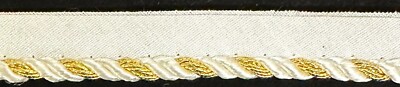 Twist Cord with Metallic Lip Piping Trimming - 8 Continuous Yards!