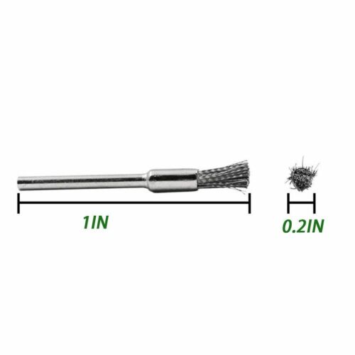 Juego de 30 cepillos de alambre de acero inoxidable herramienta Dremel amoladora de troqueles giratorios rueda de extracción - Imagen 12 de 12