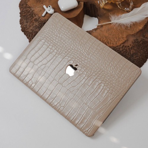 Funda Carcasa Cuero PU Cocodrilo Marrón Morandi Para MacBook Pro MacBook Air - Imagen 5 de 28