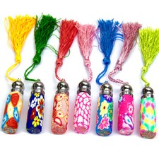 5Pcs 10ml Empty Glass Perfume Essential Oil Bottle Roll On Roller Clay Random