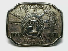 Vintage 100 Years Of Liberty Statue Of Liberty 1886-1986 Belt Buckle