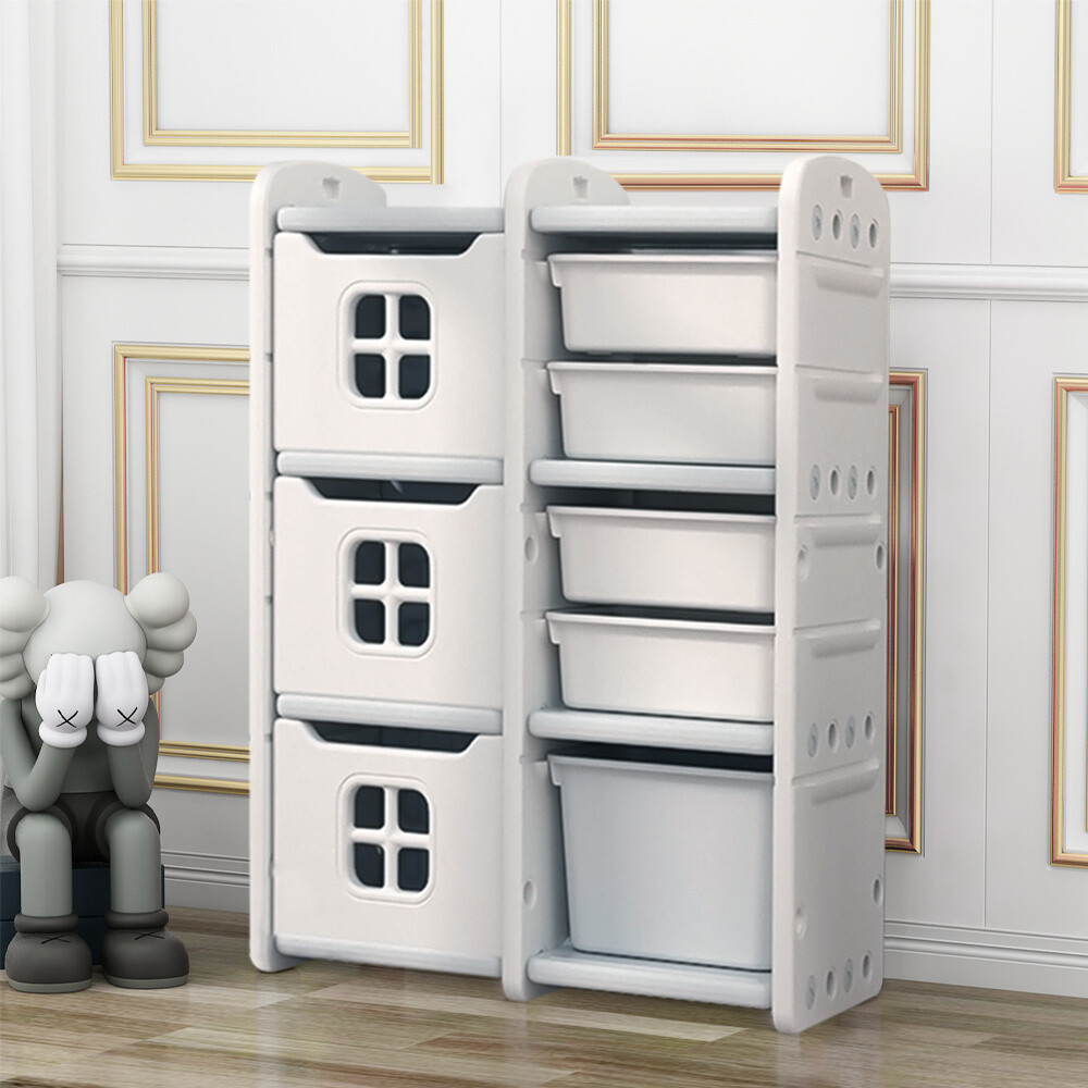 Kids Toys Storage Unit Plastic Drawer Shelf Playroom Bedroom