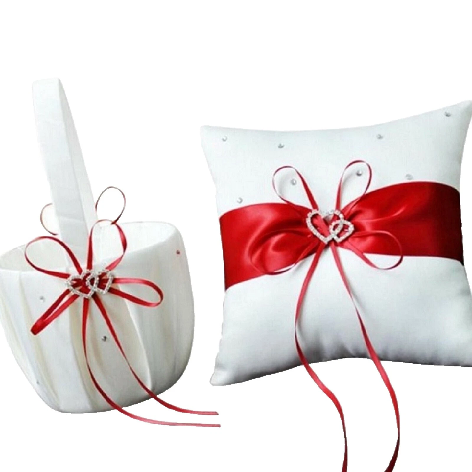 Almohadas de Anillo multicolor y cestas de flores