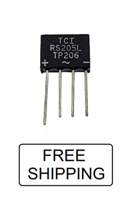 600V 2A Bridge Rectifier - Single Phase - Taitron BR86DTP206 - Equal to KBP06M