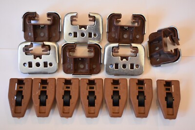 7x Kenlin Rite Trak I Drawer Guide Glide with Stop Roller Metal & Screws, Fast!