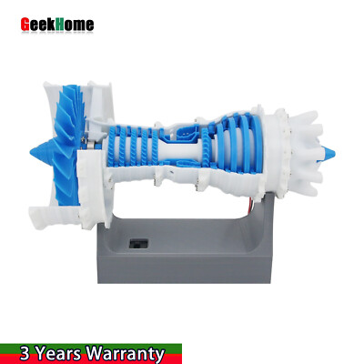 3D Printed Electric Jet Engine Model Supercharged With Chrysanthemum Nozzle