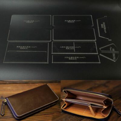 Leder Handwerk Durchsichtig Acryl Clutch Tasche Handtasche Muster Schablone Vorlage Werkzeug Set