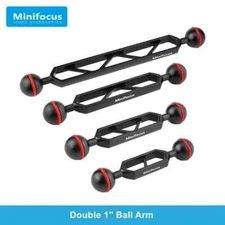 Diving Light Double Arm System Connector Dual 1 inch Ball Head for Camera Video