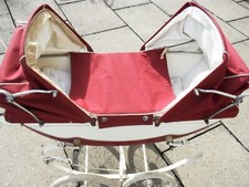 Swallow Vintage Coach built Dolls Twin Pram with bag