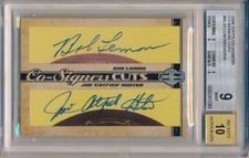 JIM ‘CATFISH’ HUNTER Bob Lemon 2006 Topps CO-SIGNERS Co-Signers Cuts AUTO BGS 9