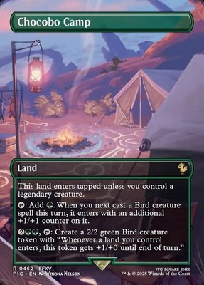 1x Chocobo Camp ~~ Borderless - Foil NM-Mint, English Commander: Final Fantasy M