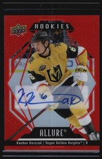 2022-23 Upper Deck Allure #123 Kaedan Korczak Autographs Red Rainbow
