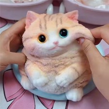 Cute Kawaii Cat Squishy Soft Silicone Stress Relief Squeeze Toy Anxiety Relief