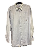 Chaps Ralph Lauren Button Down Blue Shirt Sz 17 34/35